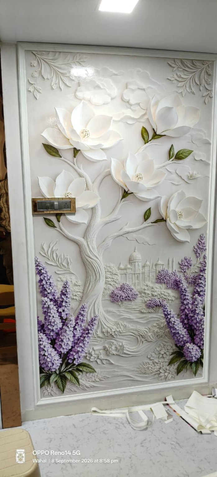 Sculpted Florals wallpaper